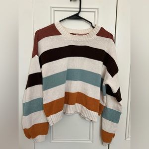 American Eagle Chenille Striped Cozy Sweater